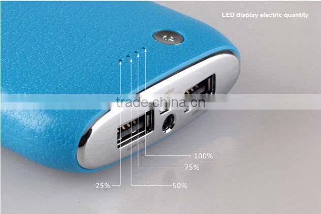 Fast charging LED torch fashion portable dual USB 6600mAh phone disk sex move free antivirus power bank