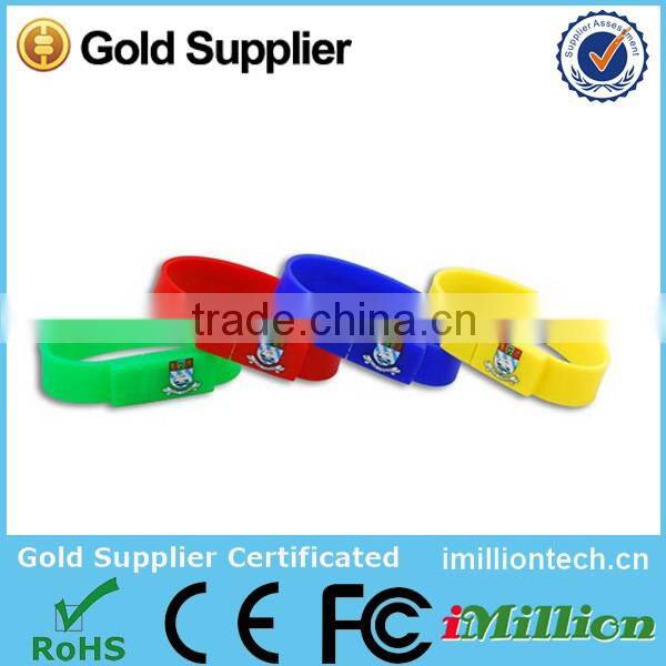 Personalized usb flash wristband shape bracelet usb charger/silicone popular bracelet usb flash