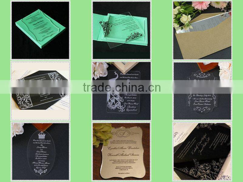 Personality Engraving Wedding Invitation Cards For Guests & Friends
