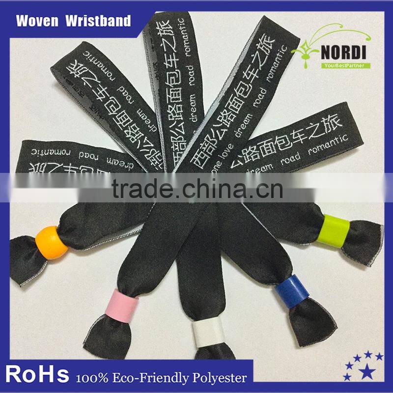 Single time using custom Festival Woven Fabric Wristband for Event/Bracelet/Wristband strap