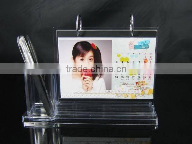 Clear Acrylic desktop calendar tent card stand holder
