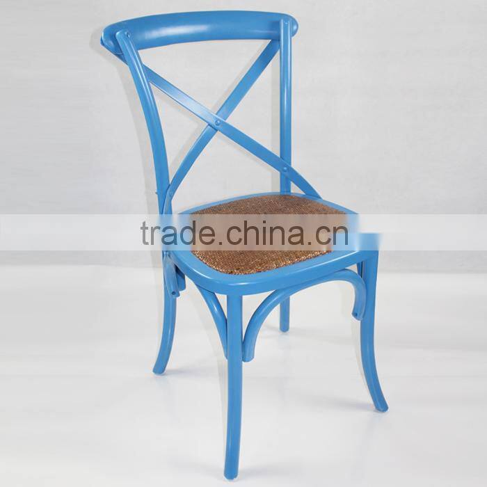 Classic Birch Wood Dining Chairs Cross Back Hotel Dining Chairs