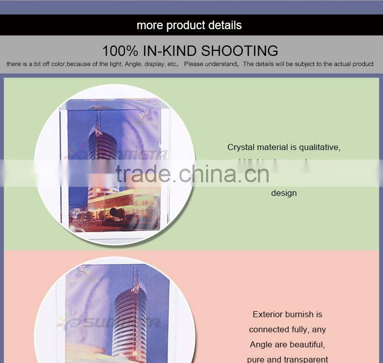 3D Blank Sublimation Crystal Trapeziform Shape Personalized Photo Crystal