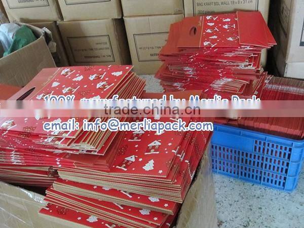 Chocolates Carrier Bags Hot Cafe Candy Die Cut Handle Paper Packaging Euro Totes Bags