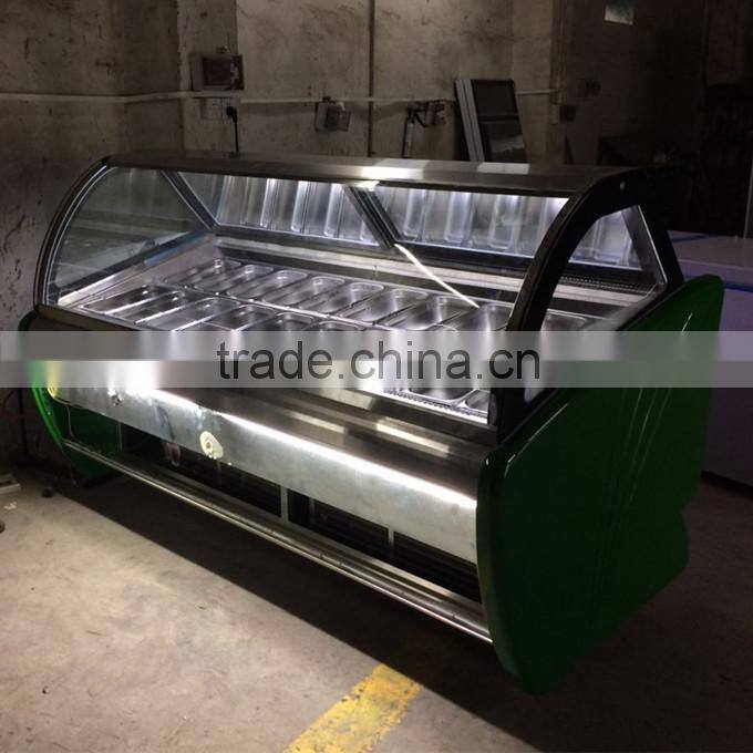 10GN pans commercial used cabinet italian ice cream showcase freezer