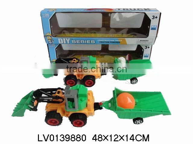 Hot-selling plastic trailer truck toy,farm toy tractors for kids