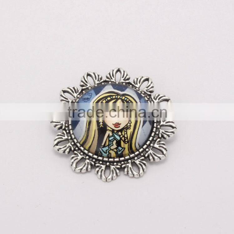 China wholesale brooch silver plated fairy spirit crystal brooch pins jewelry fashion factory