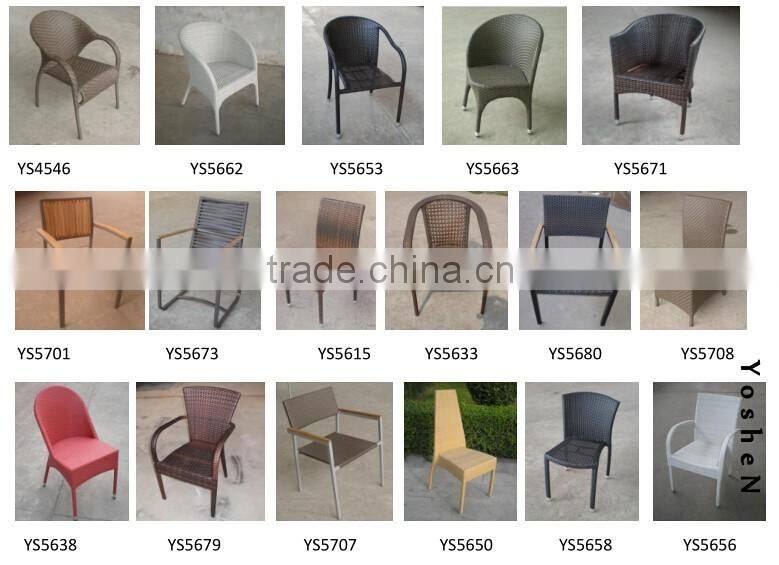 Wicker Rattan restaurant chair plastic restaurant chair