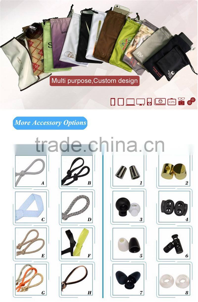 promotional products free sample microfiber eyeglasses pouch with logo printing