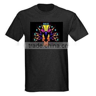 Cheap EL Visualizer Sound Activated LED T Shirt Wholesale