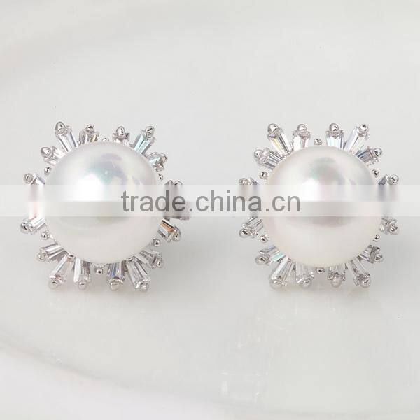 Women Korean New Design Zircon Stud Earrings Wholesale ZTTM-1307