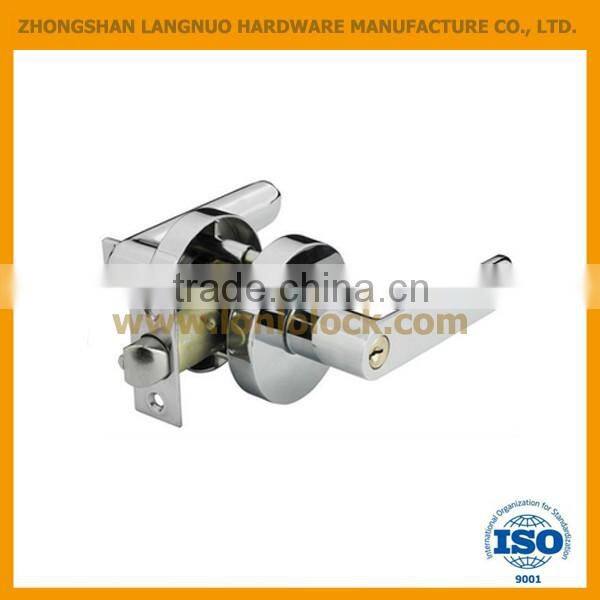 Safety handle tubular lever door lockset