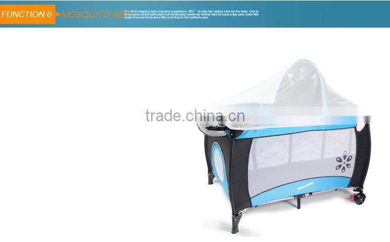 Lignt weight good quality baby playpen bed price, Eco-friendly material baby playard