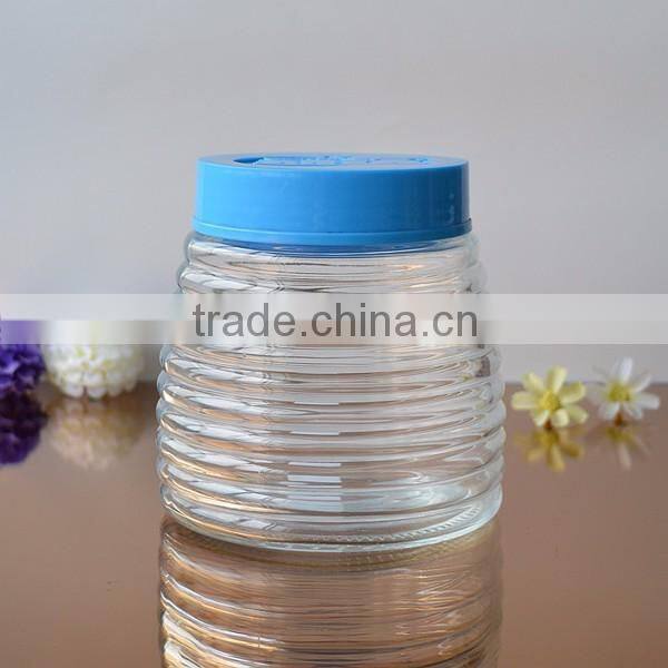 Different size storage glass jar with plastic lid for christamas