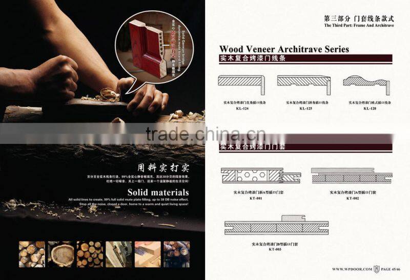 good quality solid wooden toilet door design with door stop