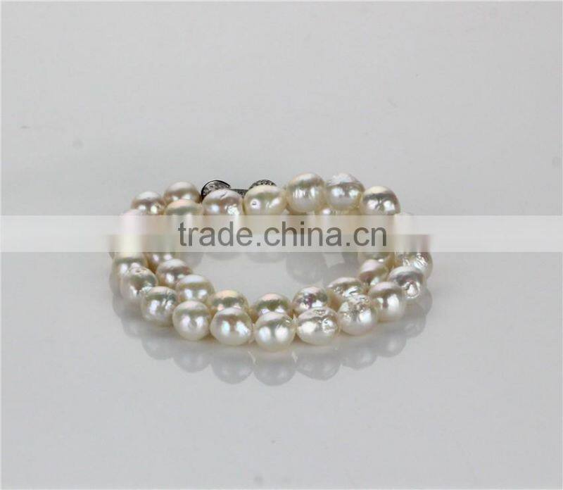 10-12mm AA white edison round wedding freshwater pearl set, fashion necklaces pearl set