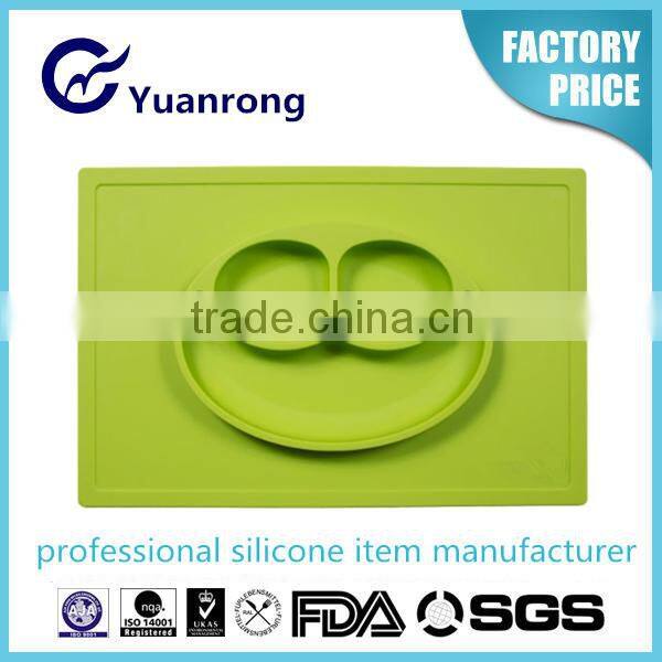 Silicone Tableware Food Plate Washable Children Placemat