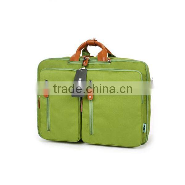 Plain Color Life Backpack School Bag Handbag with PU Leather