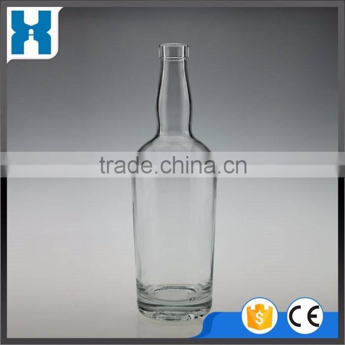 EMPTY FROSTED 1000ML WHISKY WINE GLASS BOTTLES