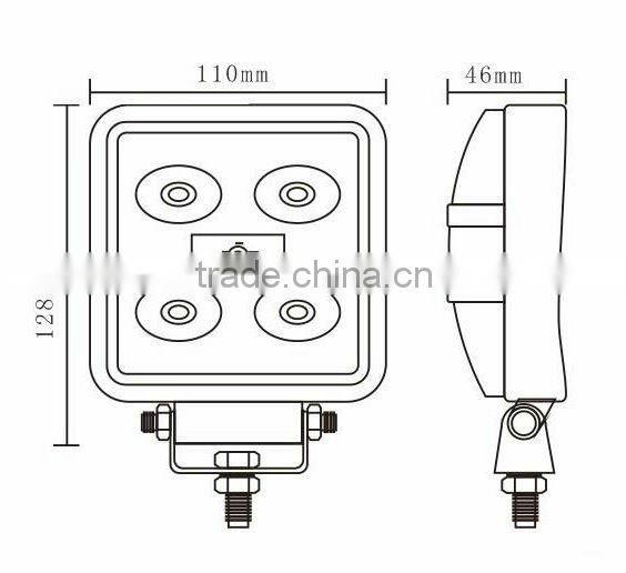 15W LED work Light square drving light headlight off-road ATV, truck, mining driving lamp waterproof