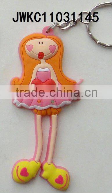 customize 3d and 2d figure patern cheap promotional turbo keychain