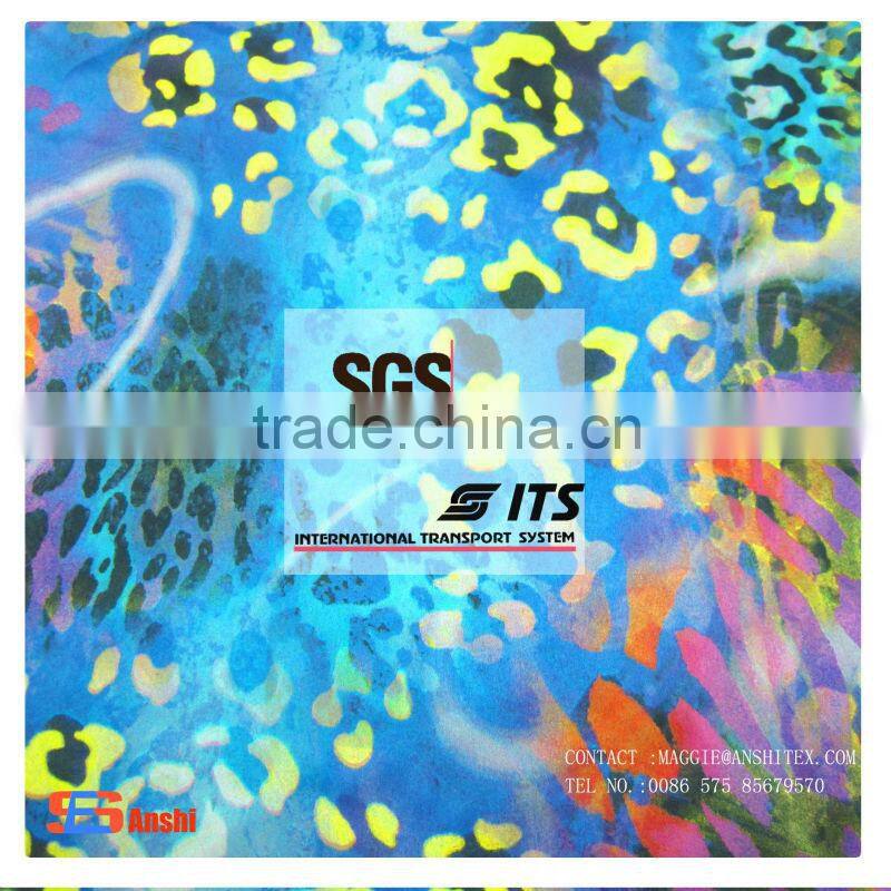ES-1020A 16# cheap Polyester satin chiffon digital printed fabric for top, underwear, dress fabric