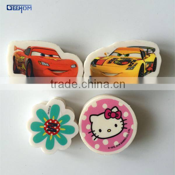 school supplies printed kids eraser