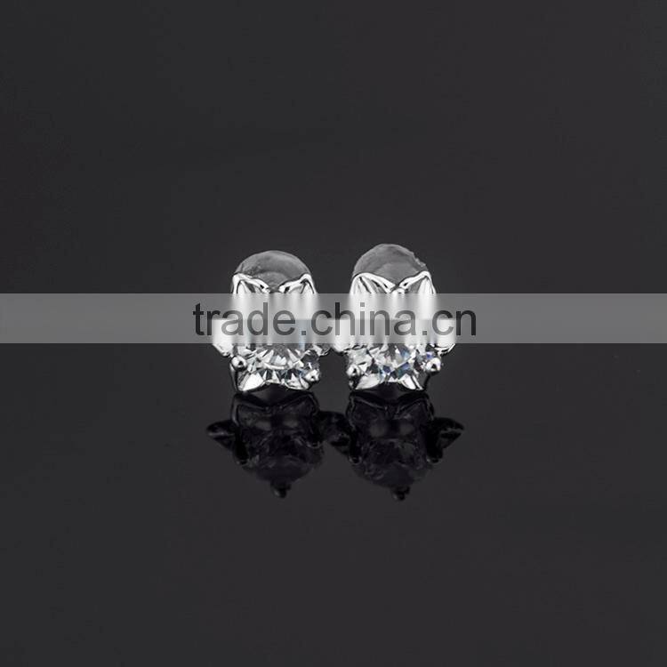 Fashion jewelry wholesale 925 sterling silver AAAAA cubic zirconia stud earring