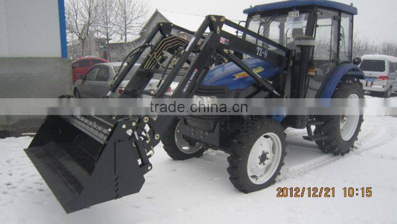 China Made TZ-8 front end loader with 55HP 4wd tractor