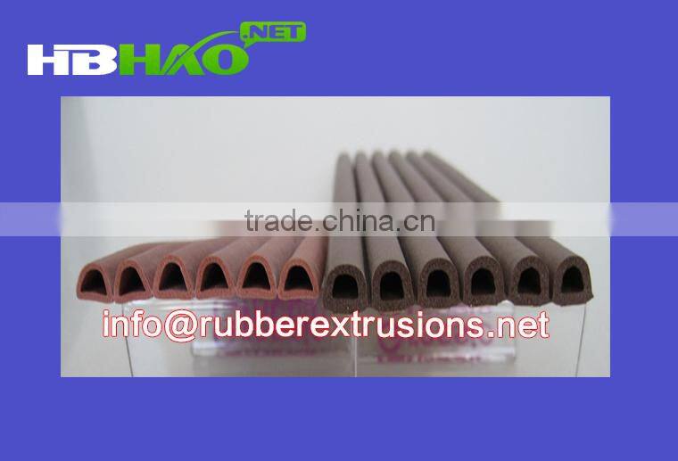 I shape rubber self adhesive seal strip