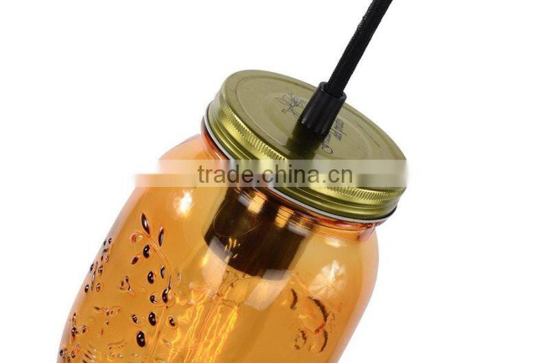 Manufacturer's hot sales glass bottle light for dining room,cafe bar,restaurant
