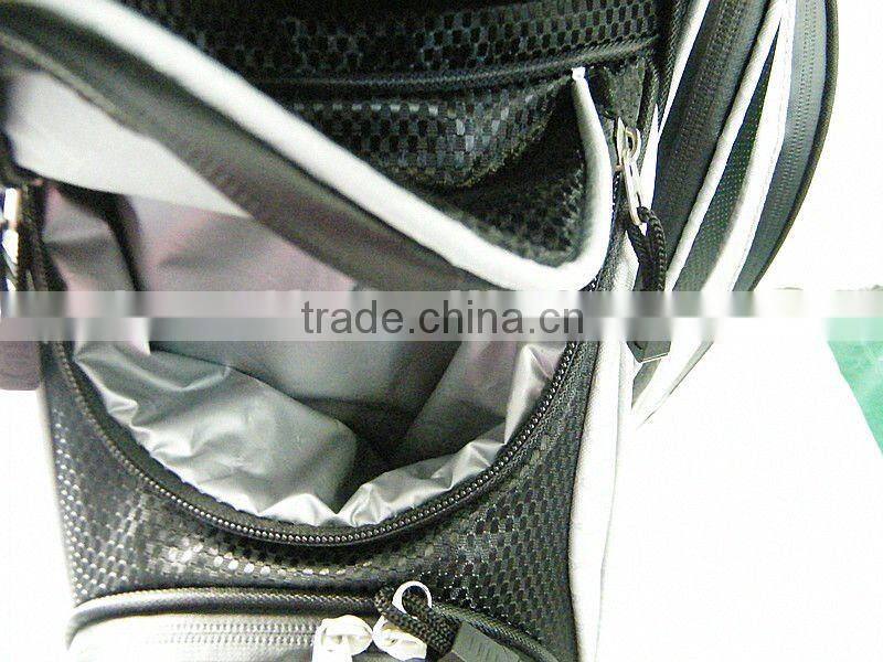 nylon golf cart bag with cooler pocket