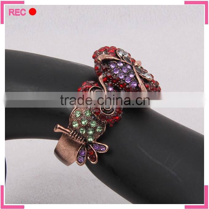 Fashion bangle for party, owl decoration rhinestone bangle