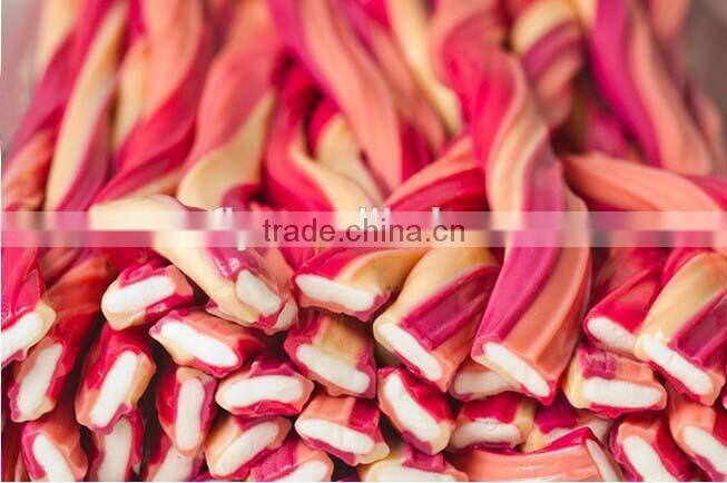 sweet&sour flavour long colorful twizzlers rainbow twists soft jelly candy