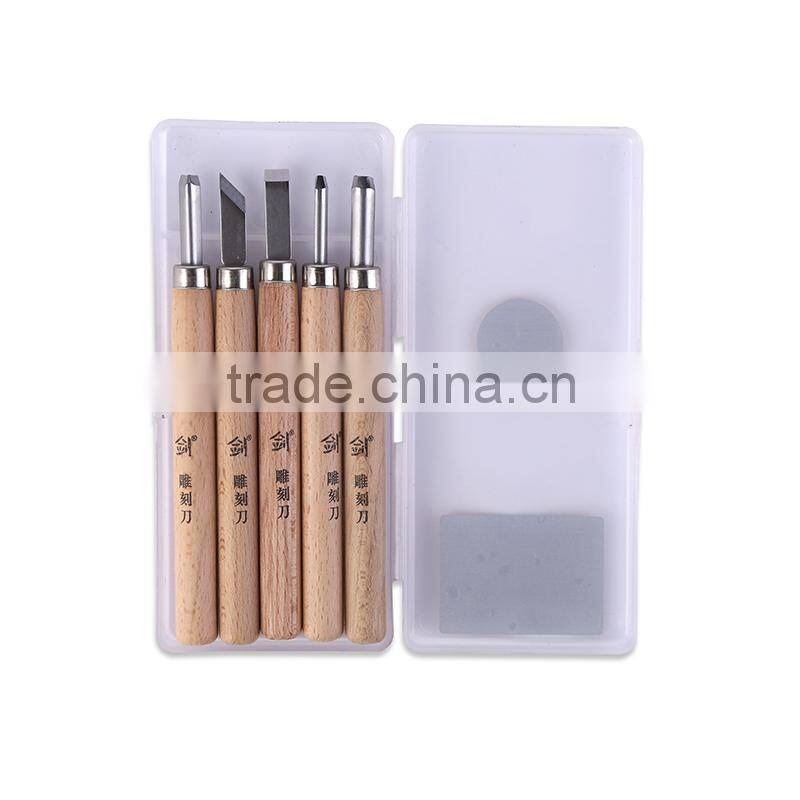 5PCS Professional Beech Wood Carving Knife Set