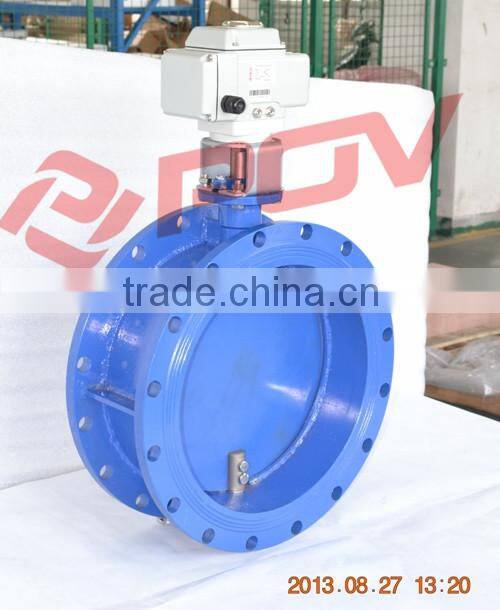 big size flange exhaust butterfly valve