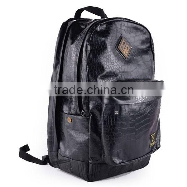 PU leather backpack for outdoor travelling