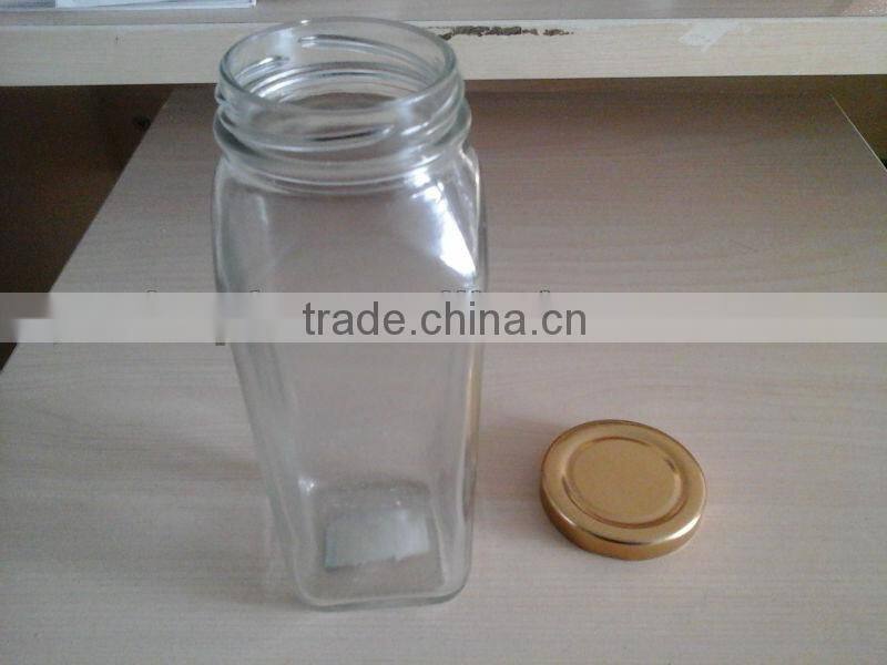 2014 Most popular and cheap clear glass jar with lid