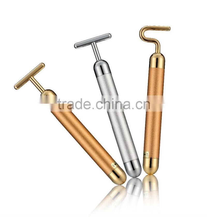 Mamufacturer hot seller Beauty Bar 24k Golden Pulse Facial Massager