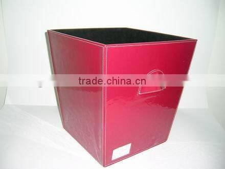 Custome design Good quality pu leather Storage box with lid