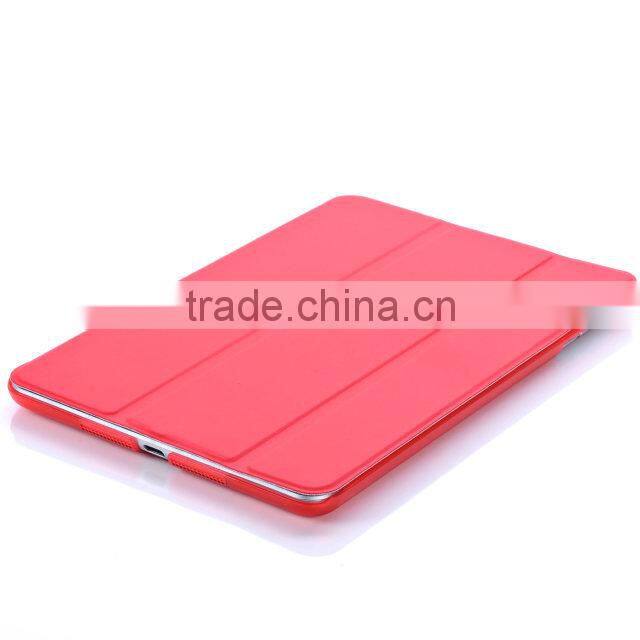 Slim Magnetic Smart cover PU Leather Case with Crystal Hard Back Smart Stand Case Cover for iPad mini 4 MINI4 with retina