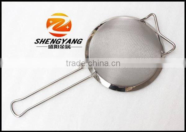 China round table craft food skimmers kitchen pot skimmers with handles stainless steel double mesh wok skimmers