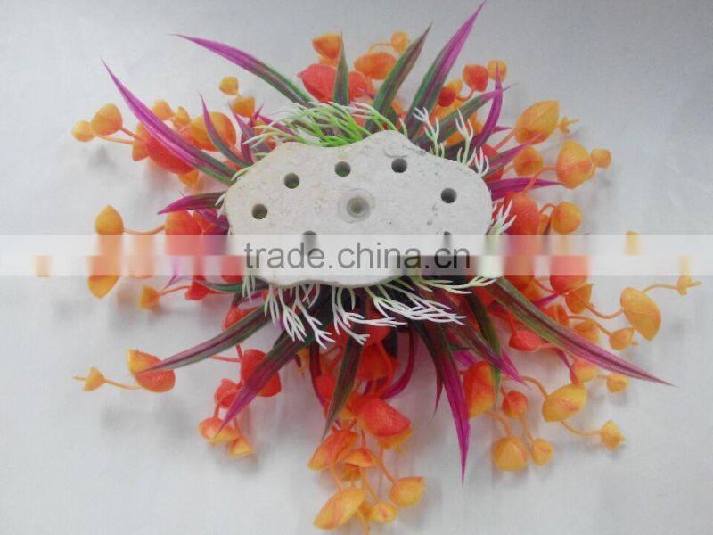 Factory wholesale High Quality fish tank colorful special Aquatic design Aquarium Plastic Plant decoration