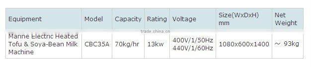 Marine Electric Heated Tofu & Soya-Bean Milk Machine