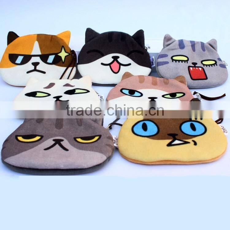 Made in Banglagesh grey cat coin purse bag (BJO1273)