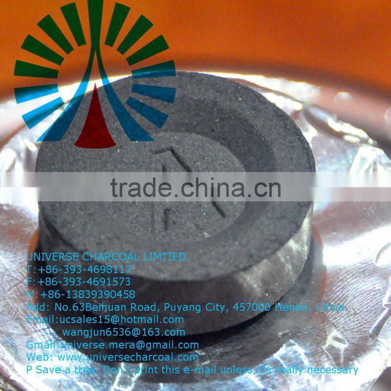 33mm Fast fire Charcoal for Shisha smoking