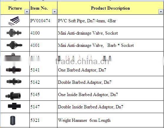 Weight Hammer Sprinkler Fittings Drip Irrigation