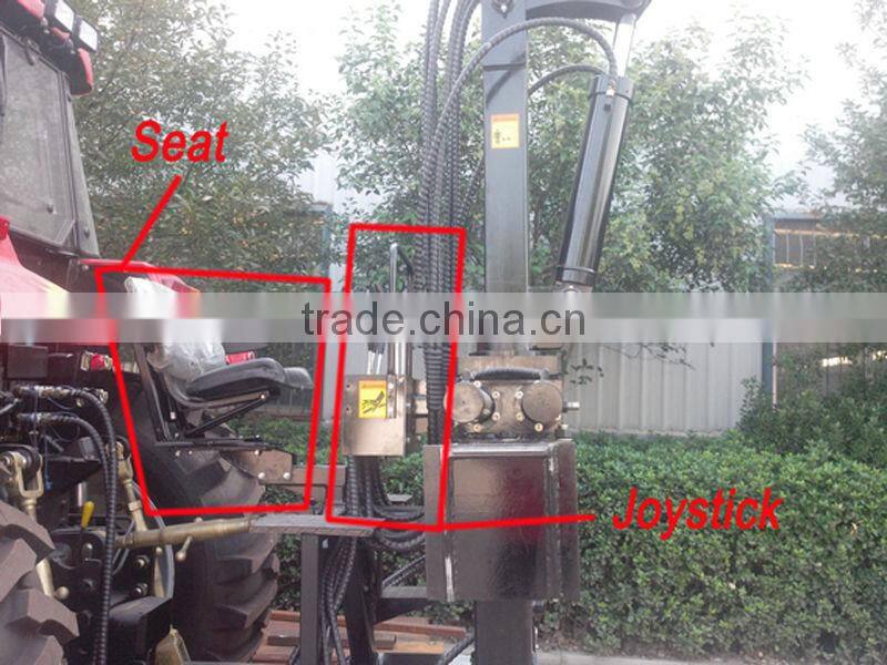 Forestry machine grapple with crane