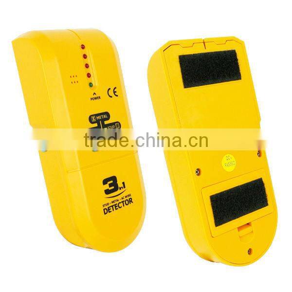 3-in-1 Detector Find Metal Wood Studs AC Voltage Live Wire Scanner Finder with Groove + Buzzer