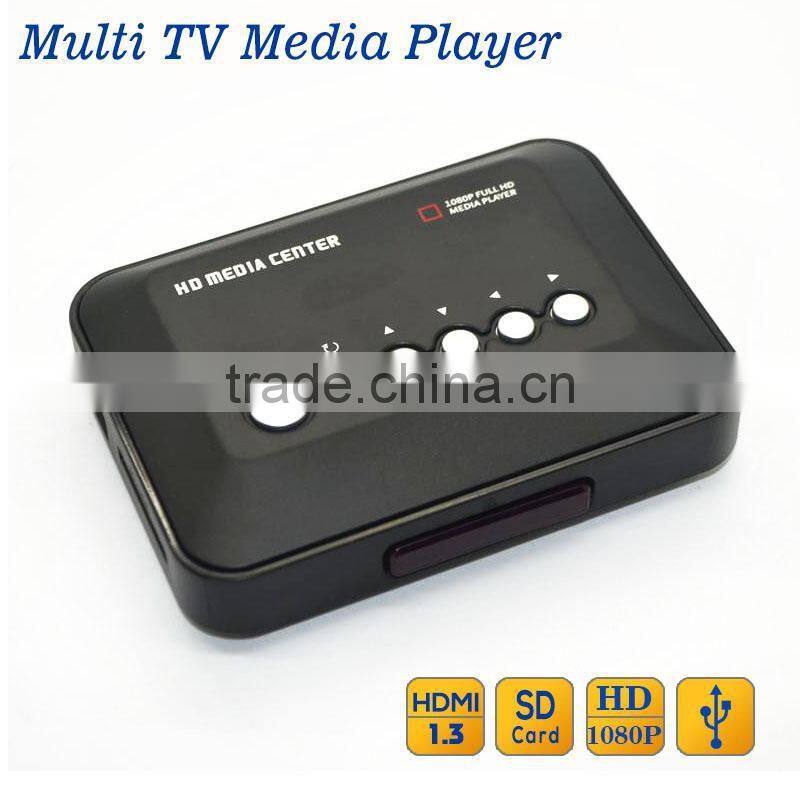 Hot selling 1080P HDMI SD/USB full HD Mini Media Player MKV/RM/RMVB(blue)EU/US optional